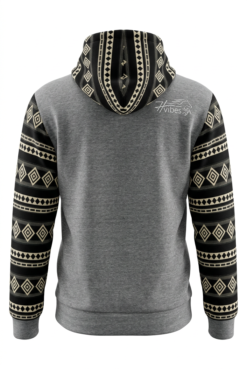 Hoodie West avec zip gris pâle 1