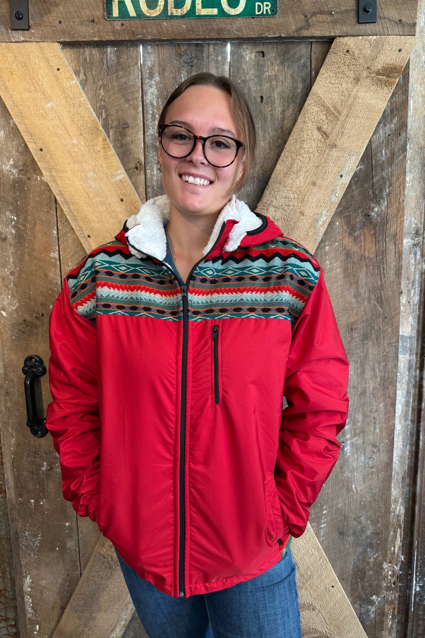 Manteau West unisexe rouge 2