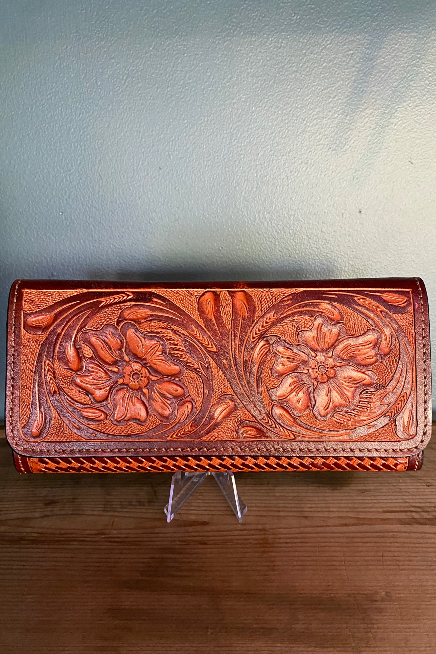 Red shoulder bag