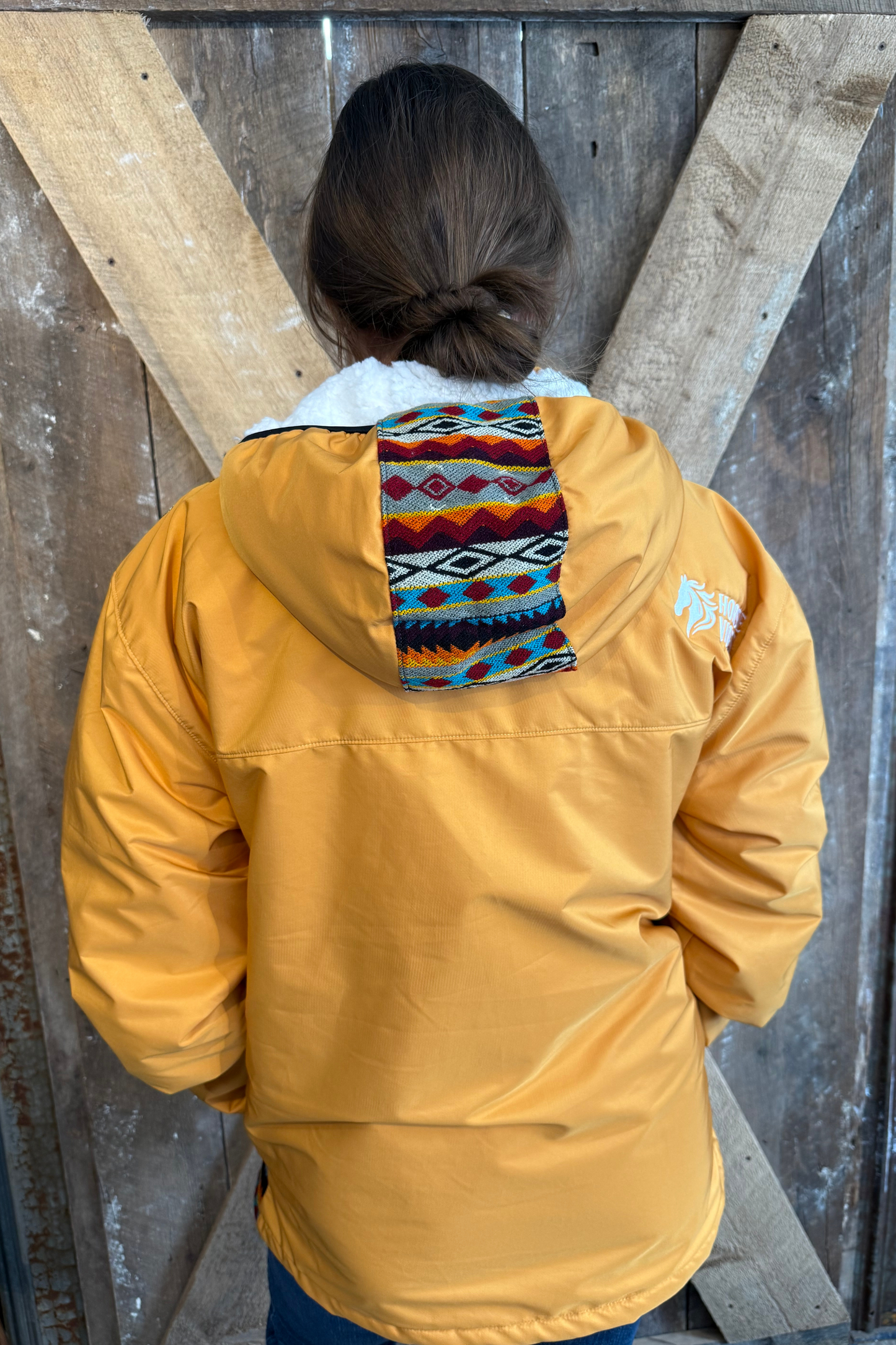 West cotton with white zip