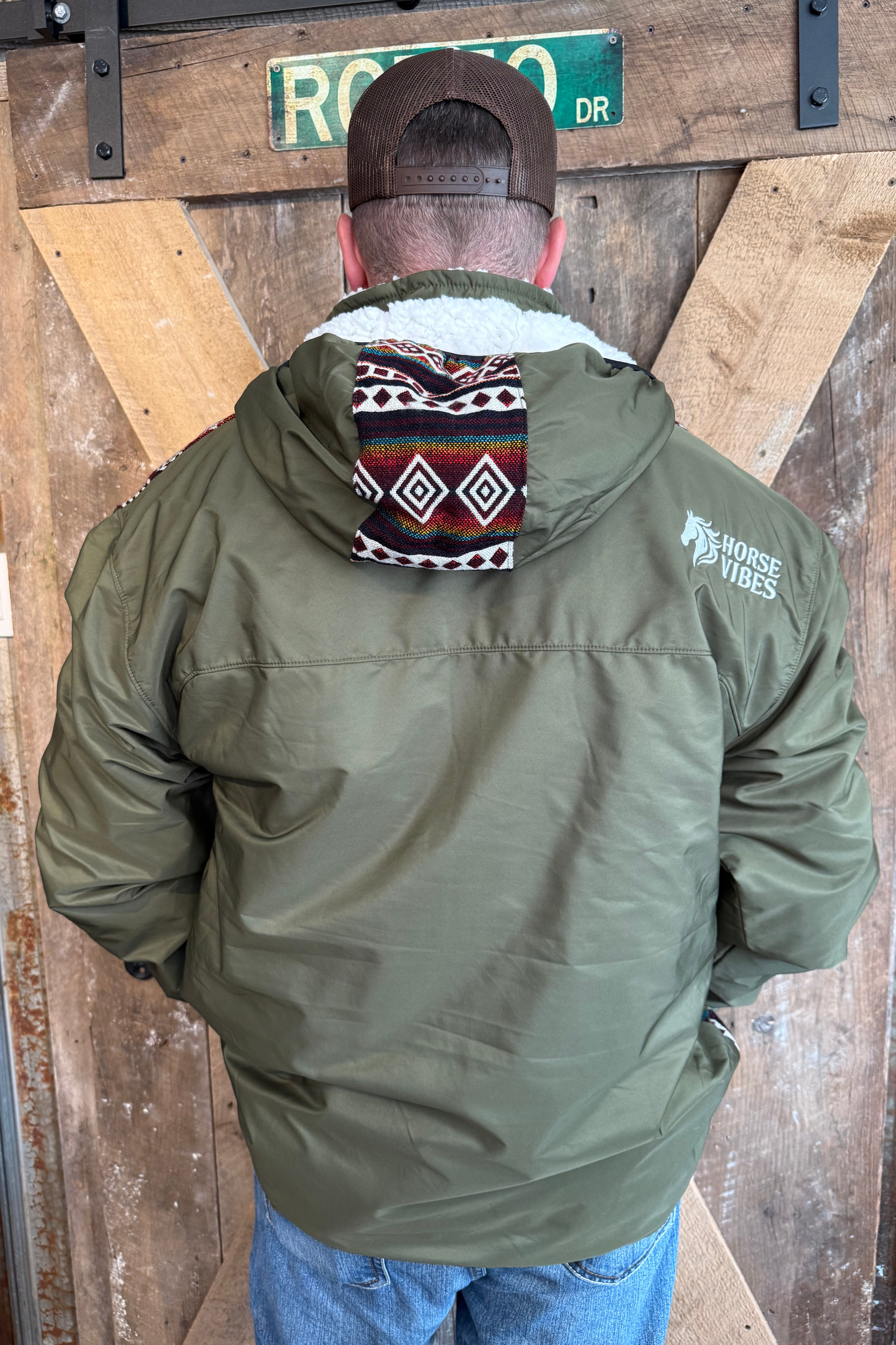 West cotton with white zip