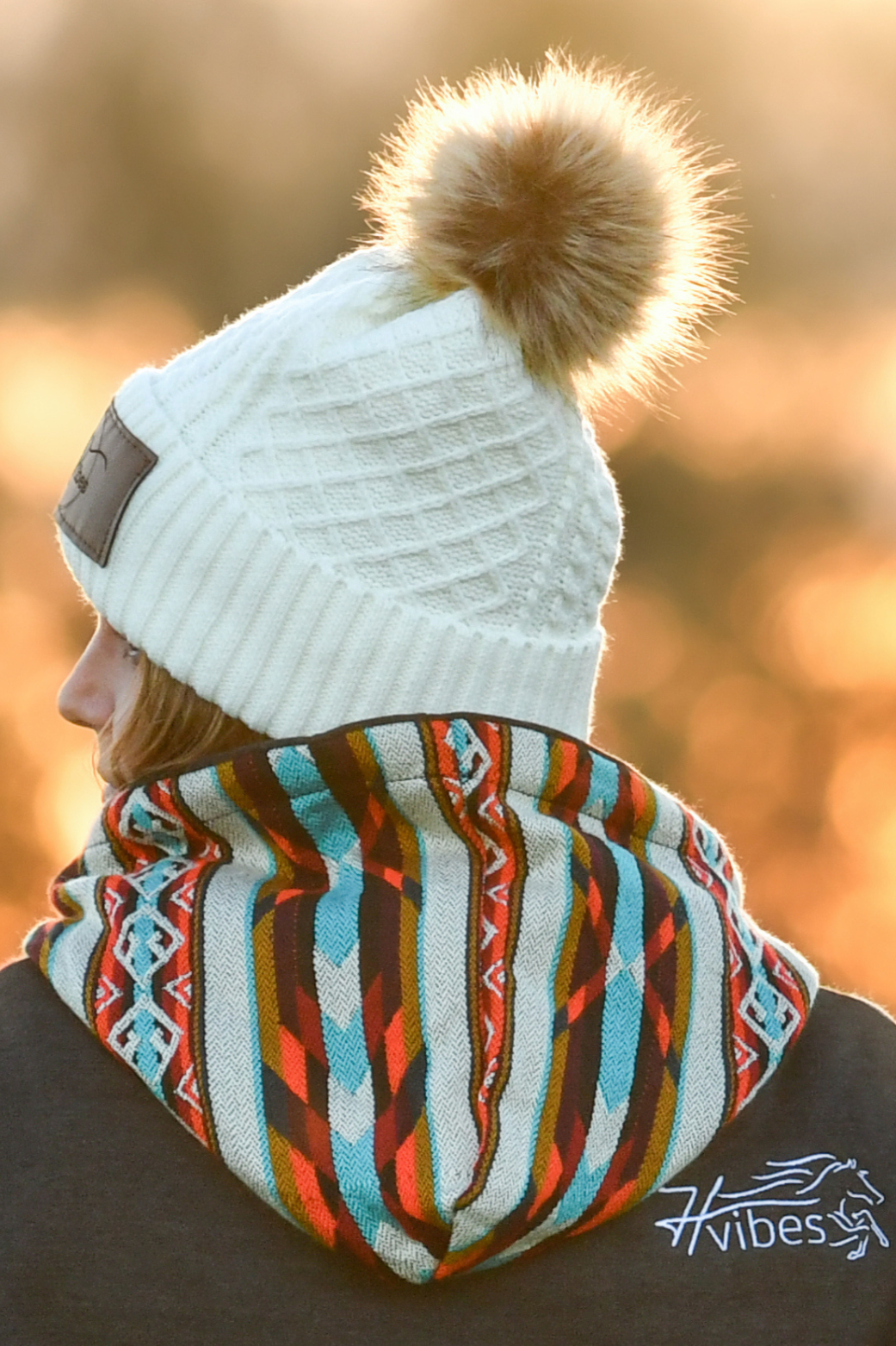 Tuque Crème à pompon pour femme
