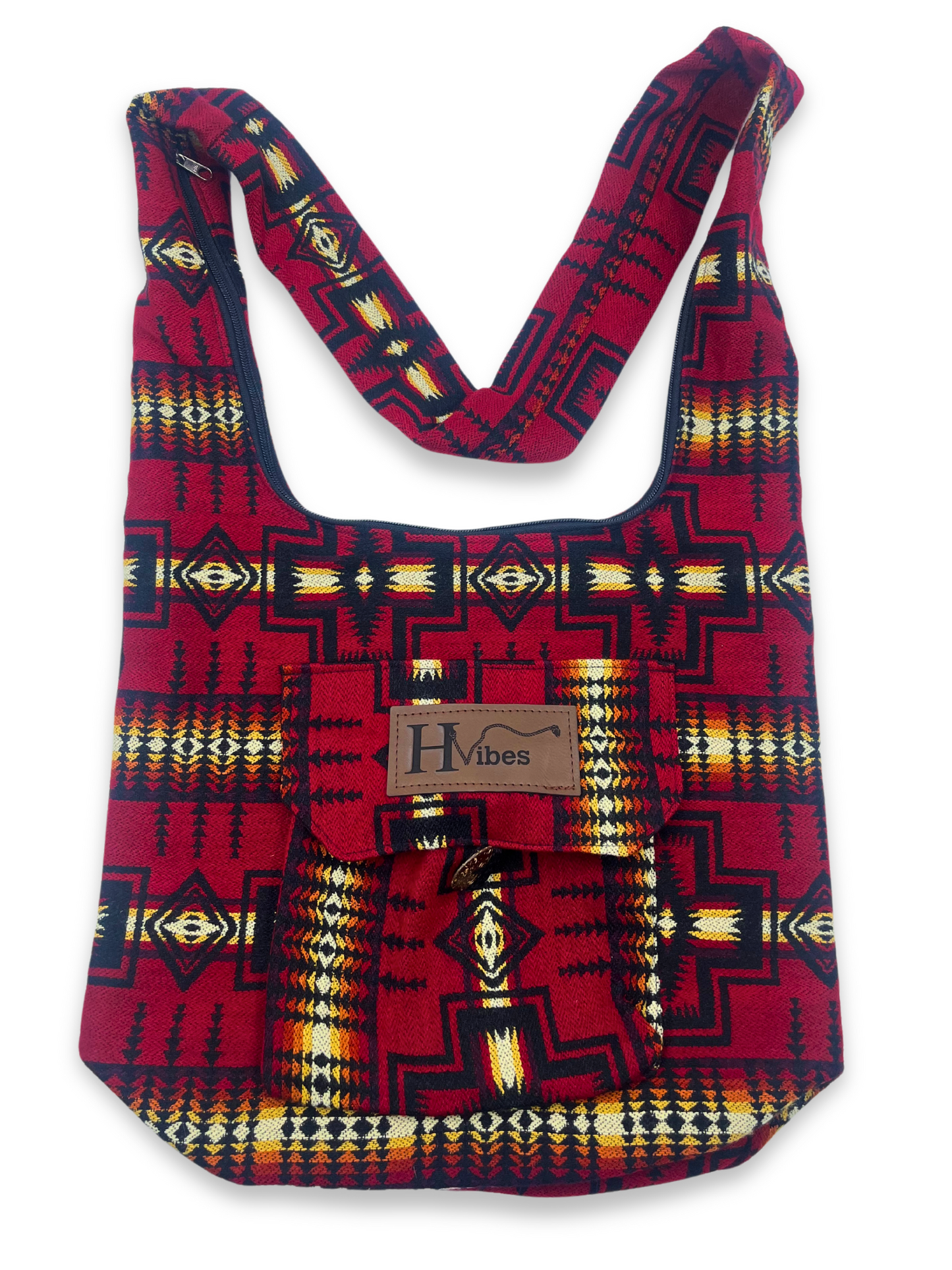 Red shoulder bag