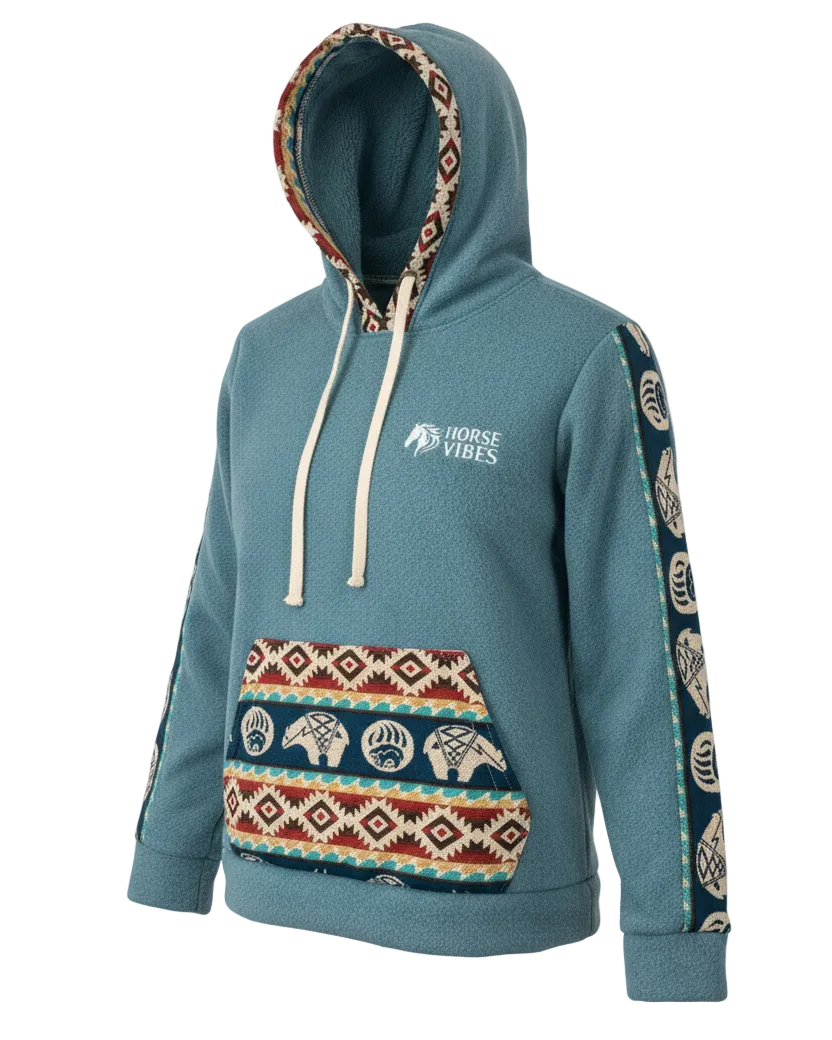 Polar West avec capuche bleu 1