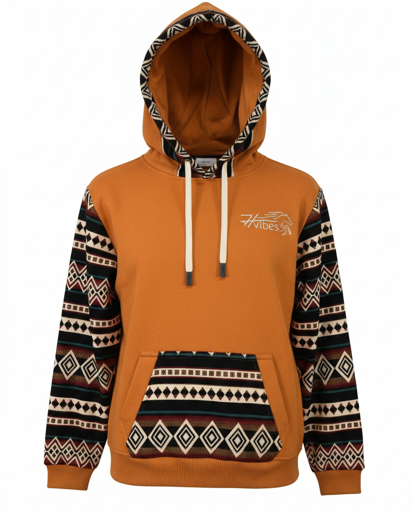 Hoodie West orange 5