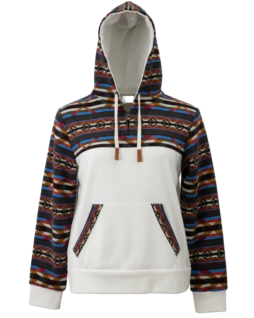 Hoodie West avec zip blanc 6