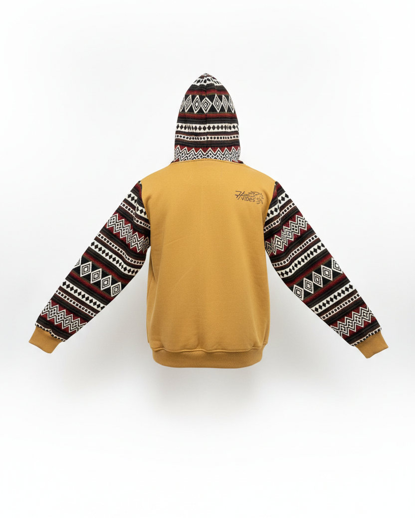 Hoodie West avec zip jaune 3