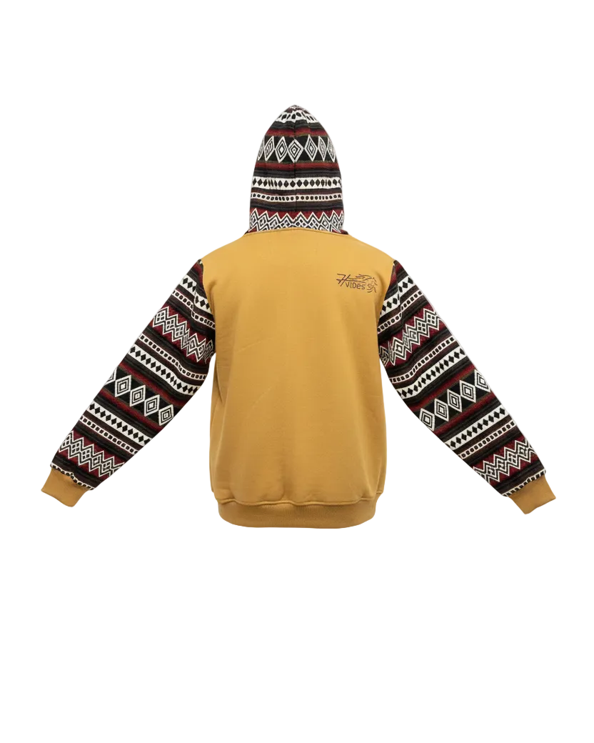 Hoodie West avec zip jaune 3