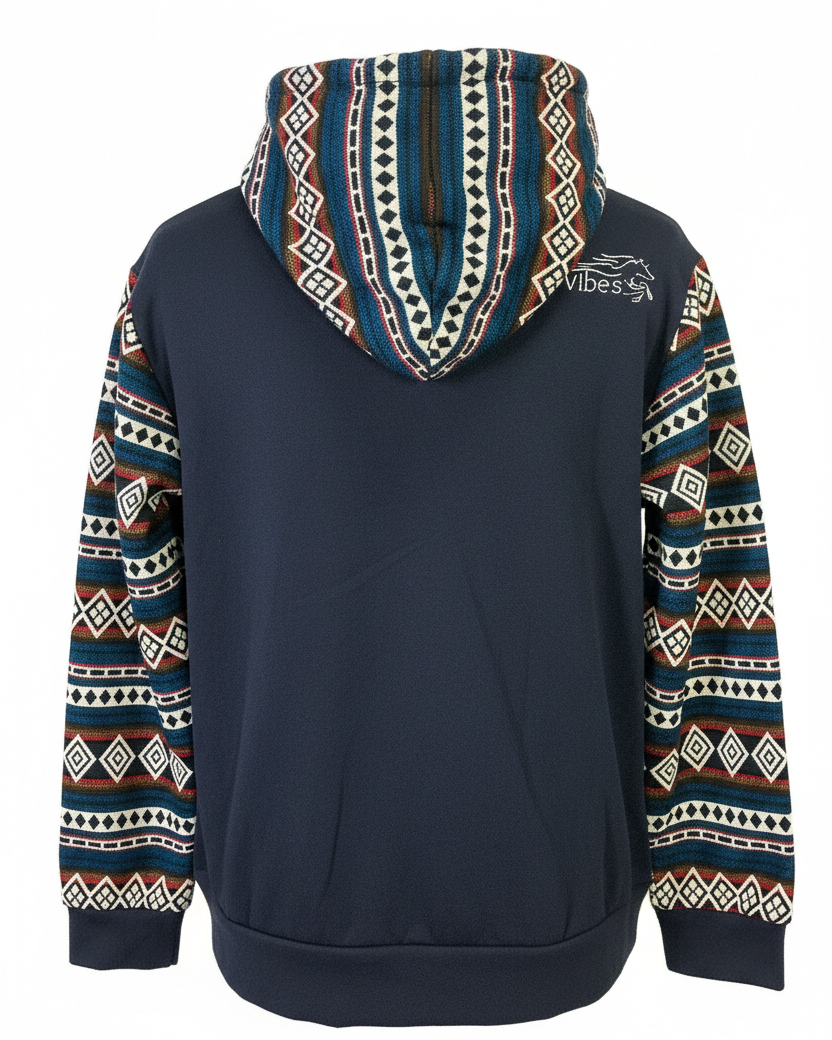 Hoodie West avec zip bleu 10