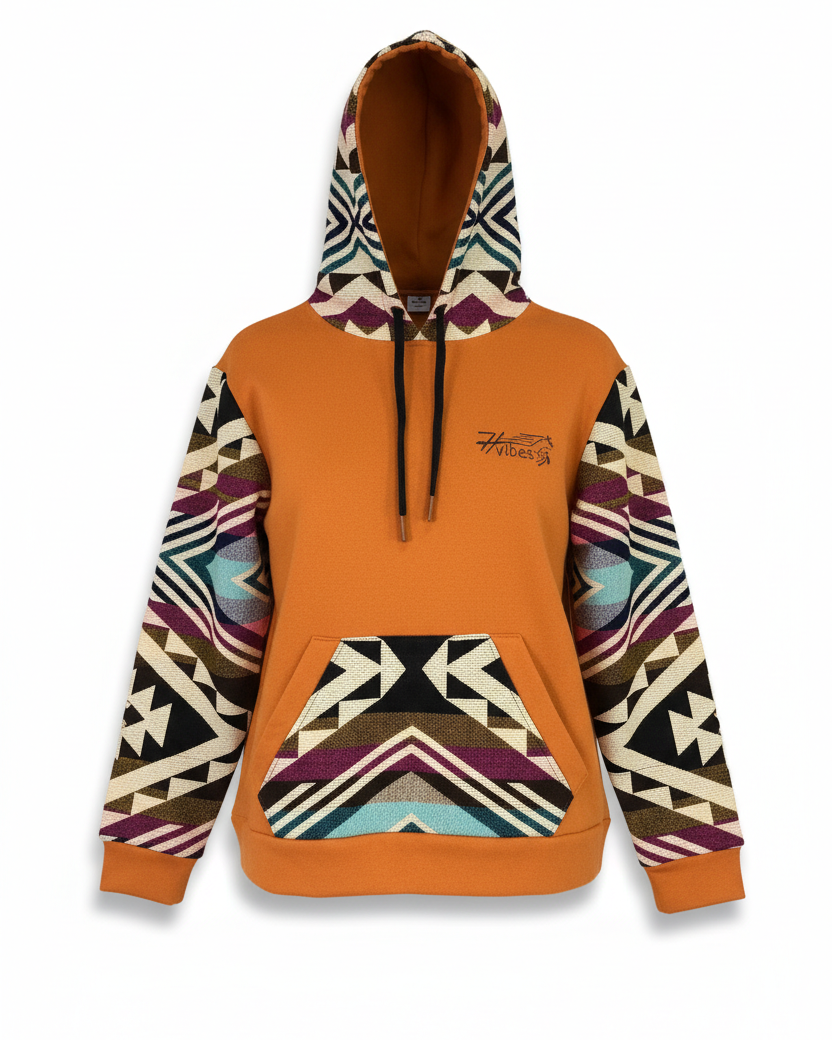 Hoodie West orange 2