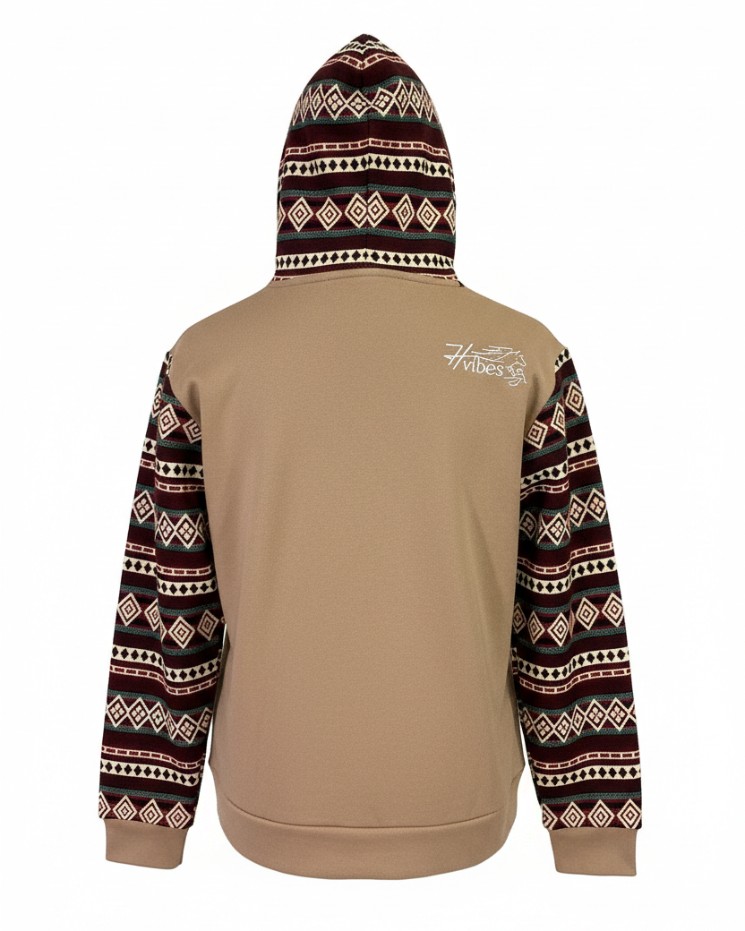 Hoodie West avec zip beige 6