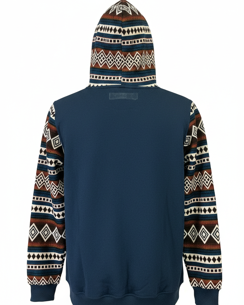 Hoodie West avec zip bleu 11