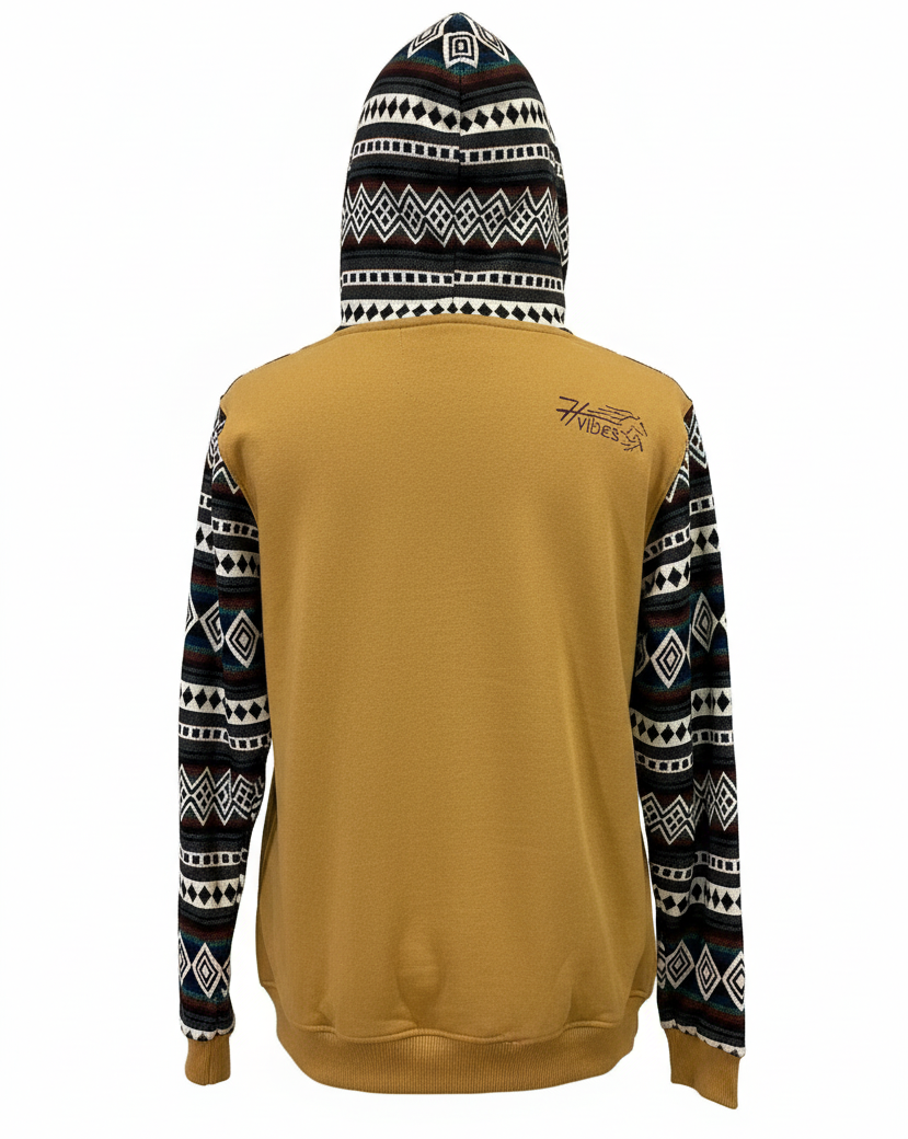 Hoodie West avec zip jaune 5