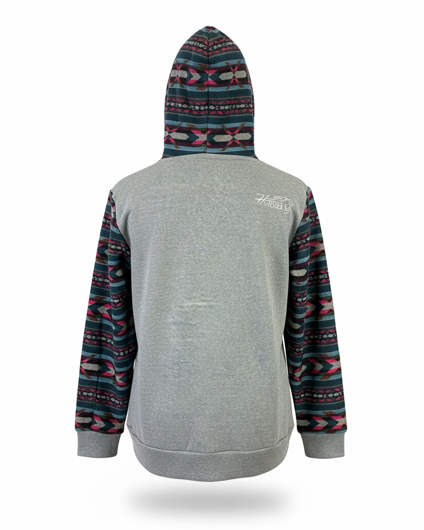 Hoodie West avec zip gris foncé 10