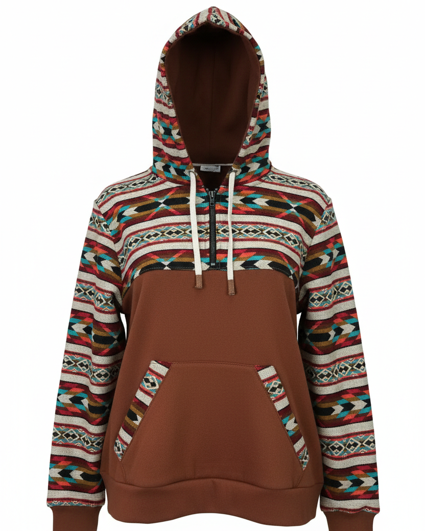 West brown zip hoodie 5