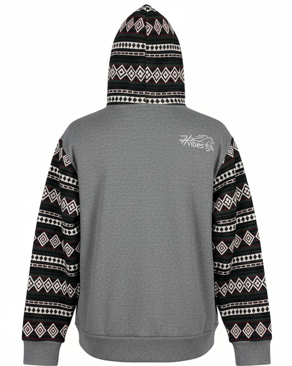 Hoodie West avec zip gris 1