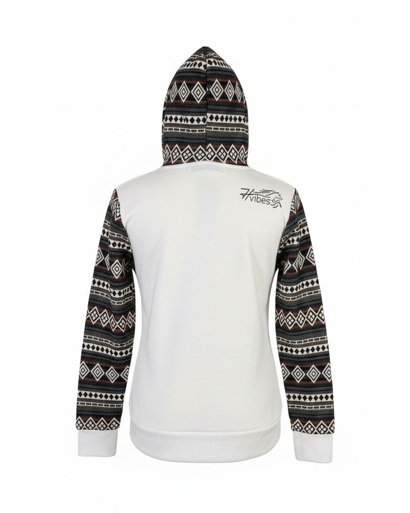 Hoodie West avec zip blanc 8