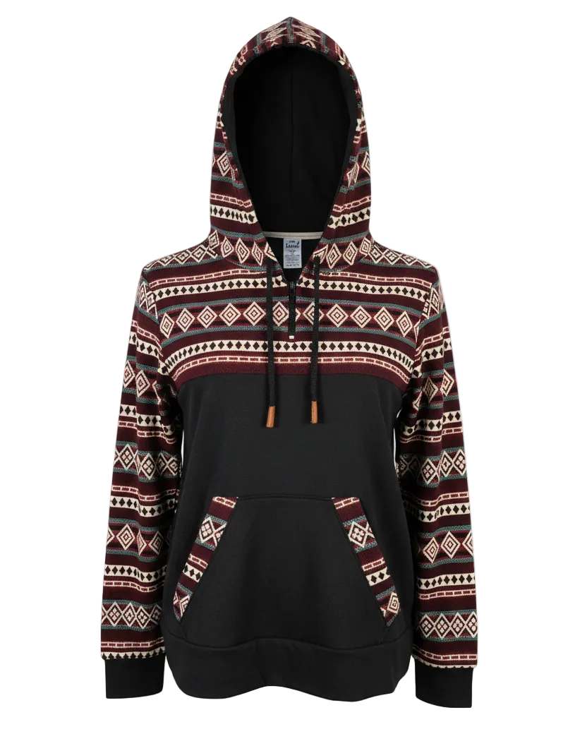 Hoodie West avec zip noir 2