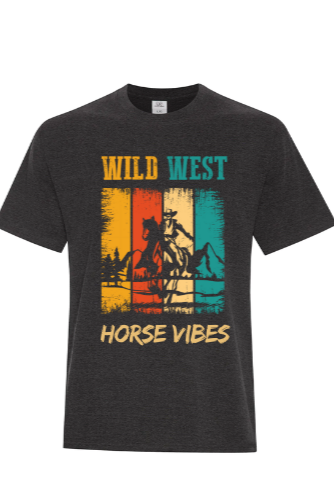 T-shirt wild west marine chiné/noir chiné