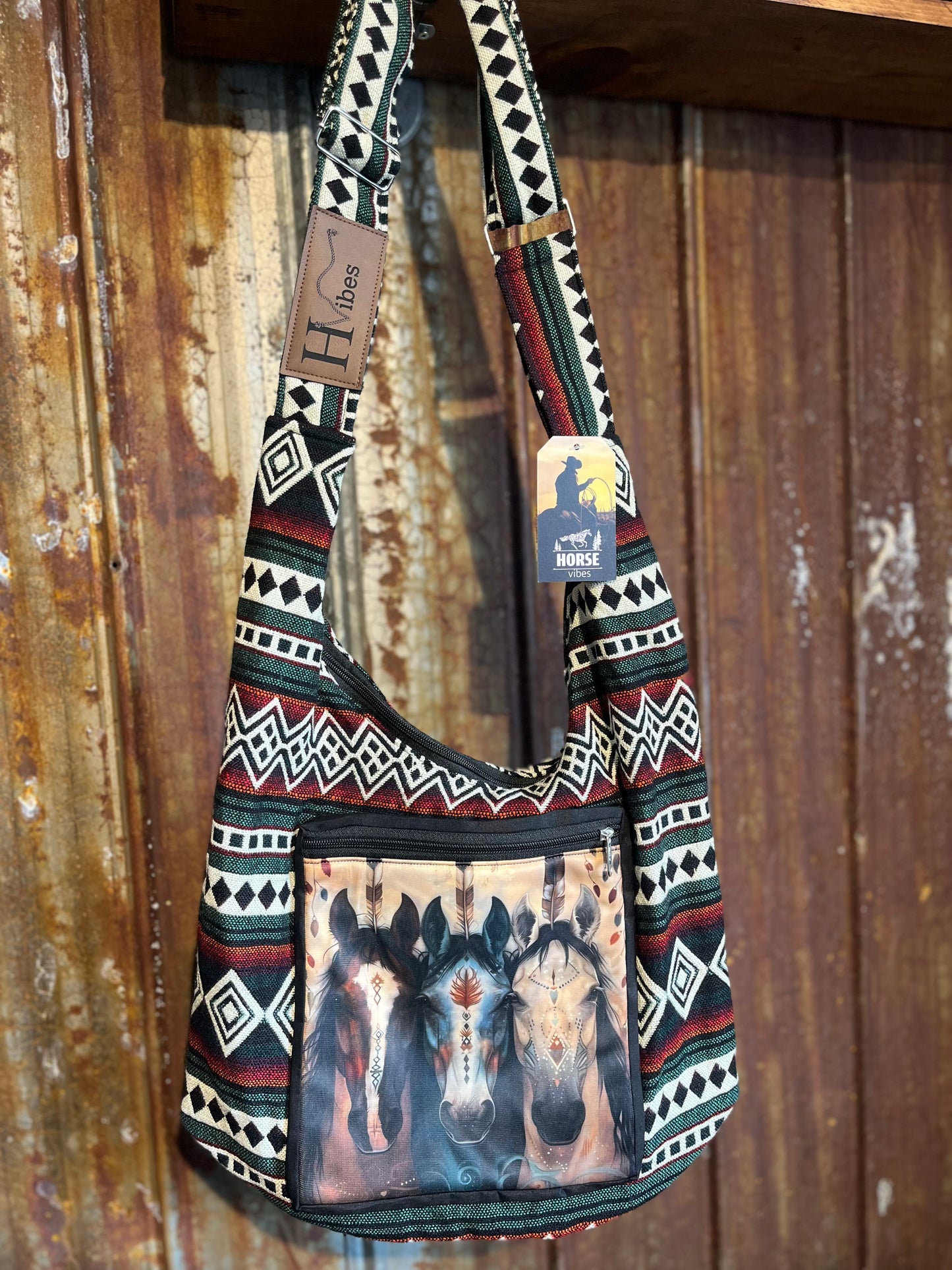 Sac bandoulière rouge et vert 8