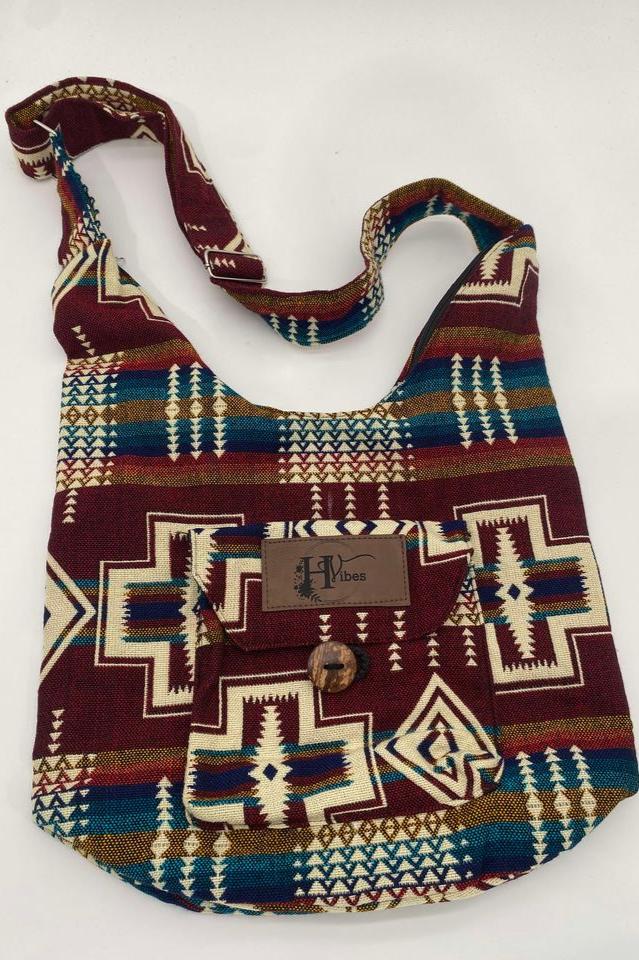 Red shoulder bag