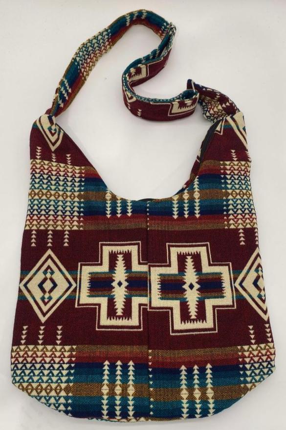 Red shoulder bag