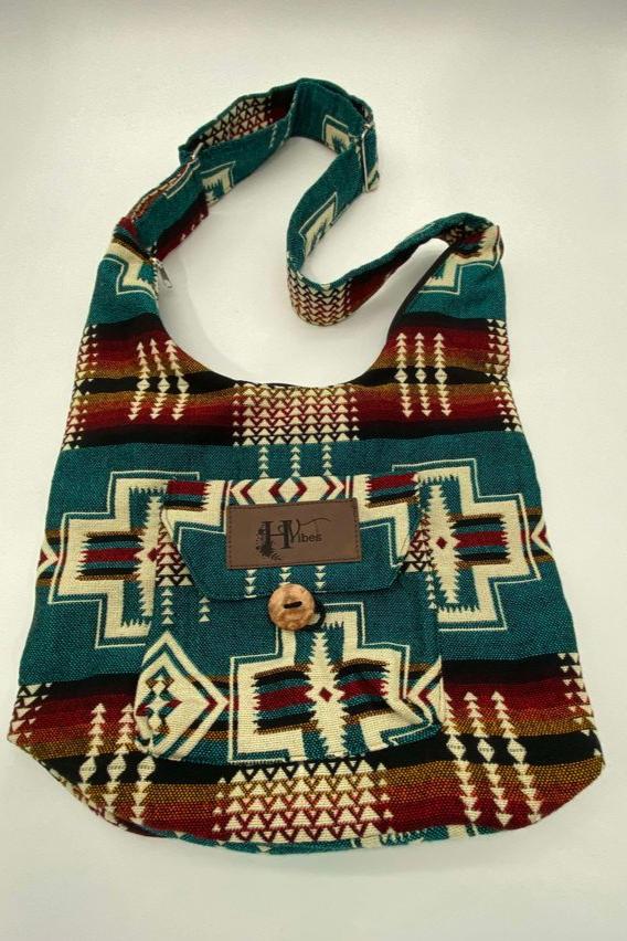 Aztec turquoise shoulder bag