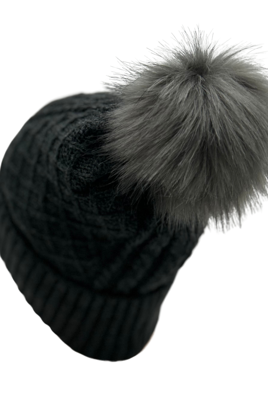 Tuque charcoal à pompon pour femme