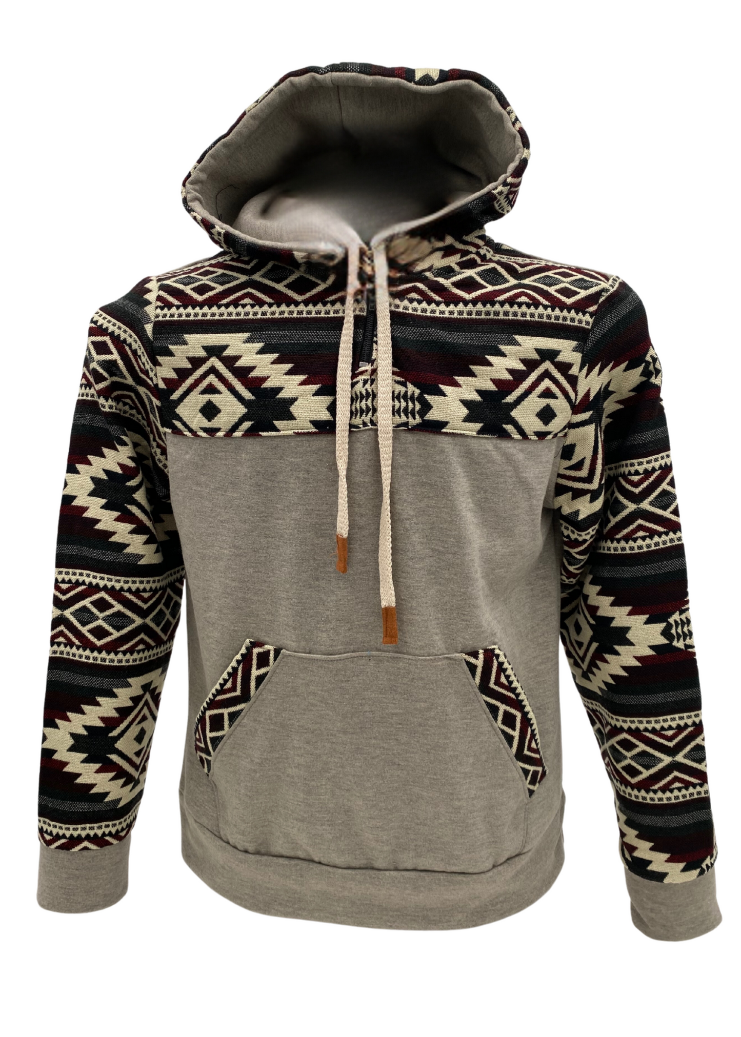 Coton West avec zip gris pâle