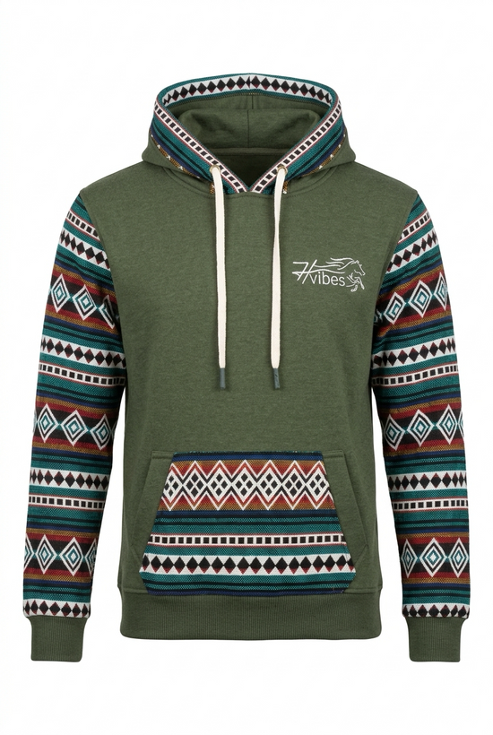 West hoodie with khaki zip 3