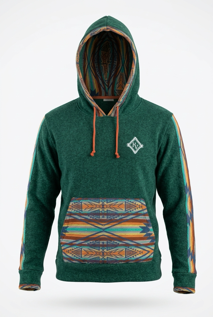 Polar avec capuche Vert 7