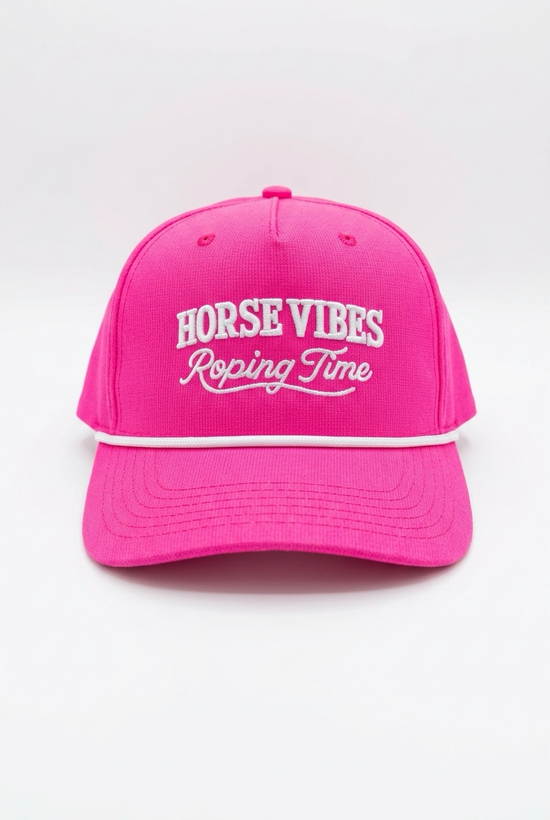 Casquette roping time rose avec corde
