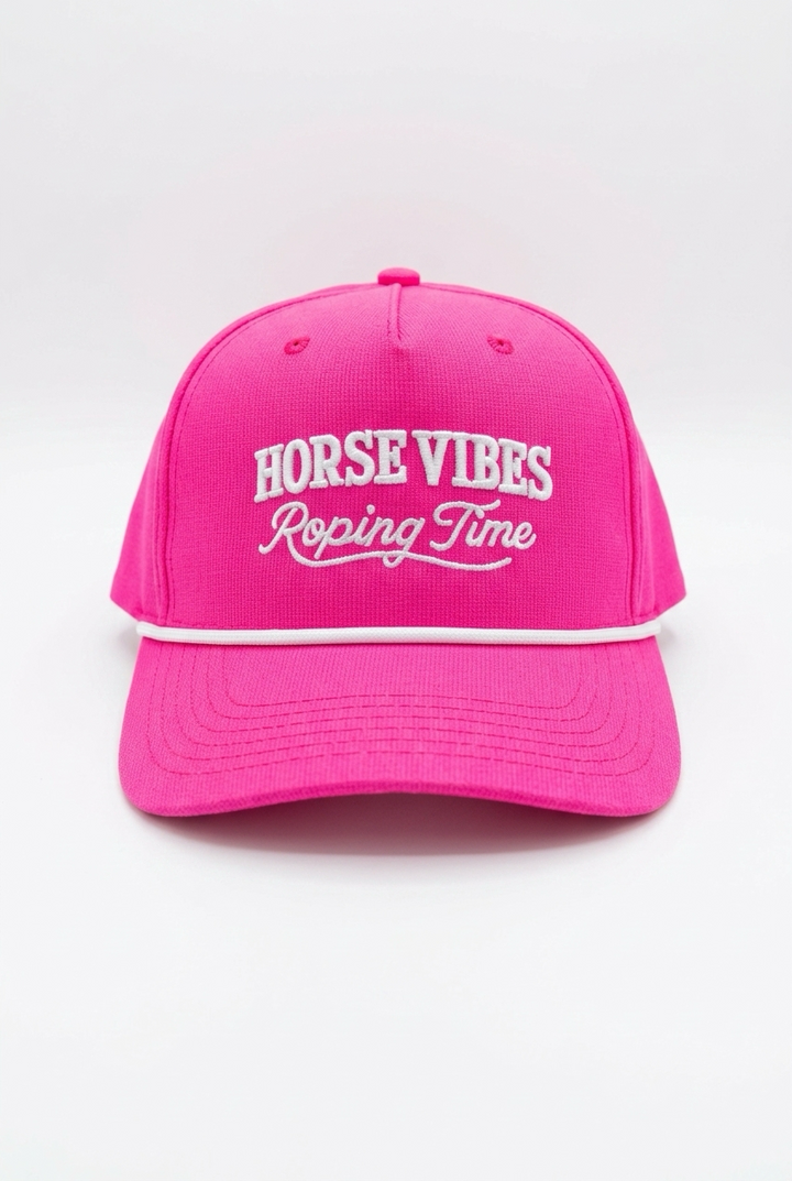 Casquette roping time rose avec corde
