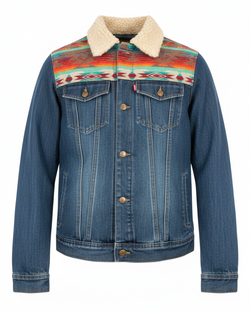 Manteau en jeans unisexe 13