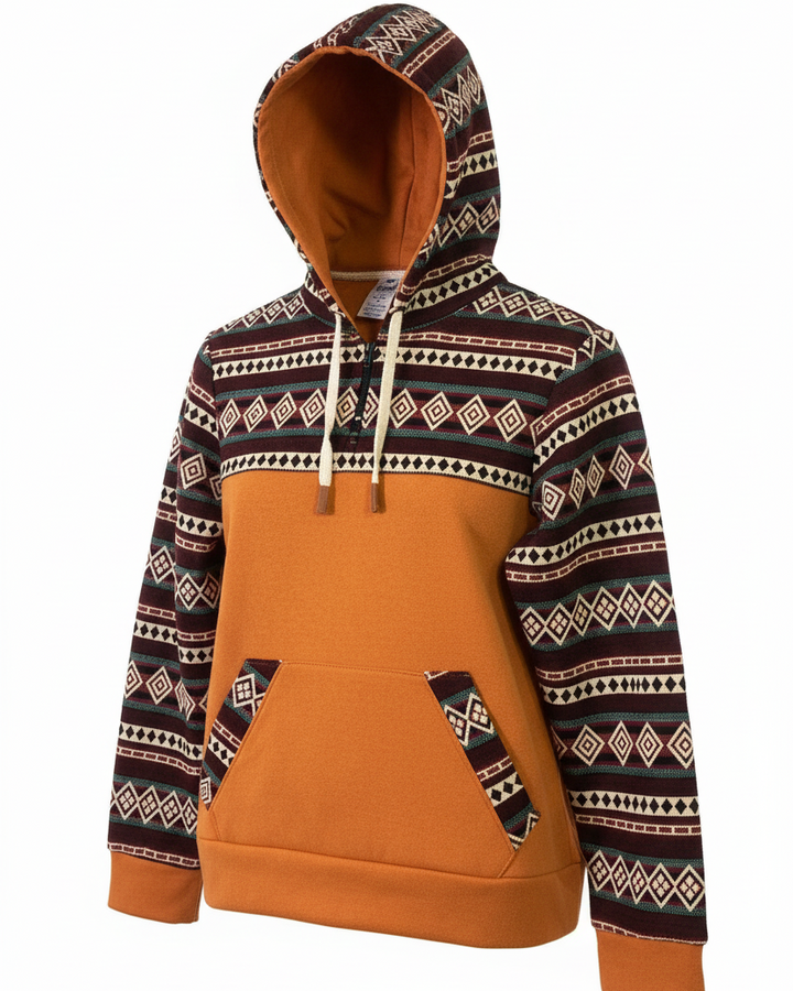 Hoodie West avec zip orange 9