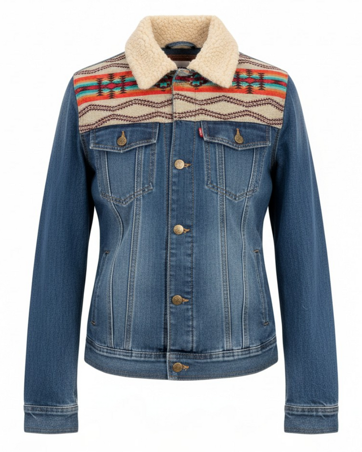 Manteau en jean unisexe 16