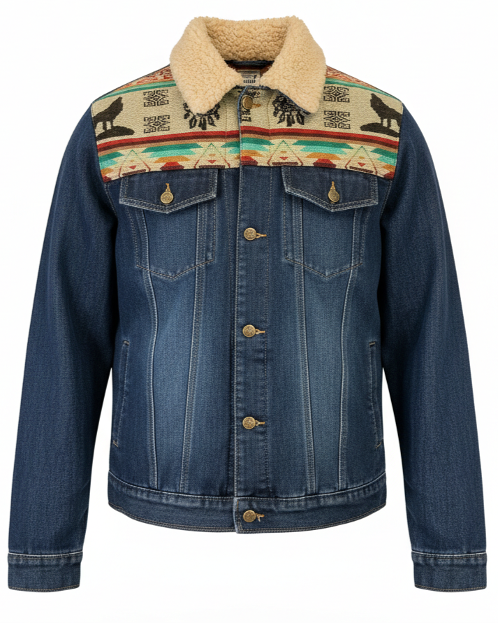 Manteau en jean unisexe 14