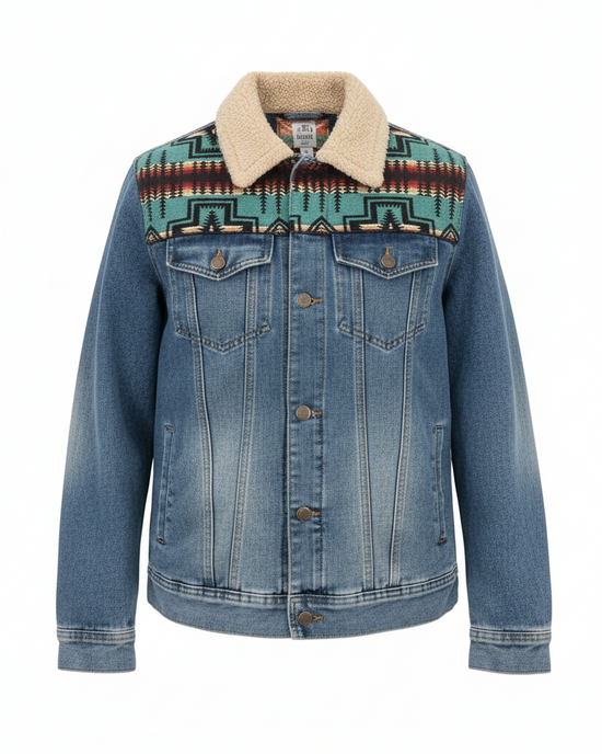 Manteau en jeans unisexe 14