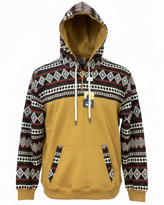 Hoodie West avec zip jaune 6