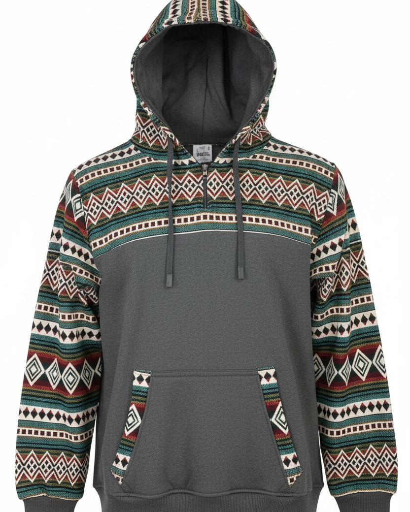 Hoodie West avec zip gris 20