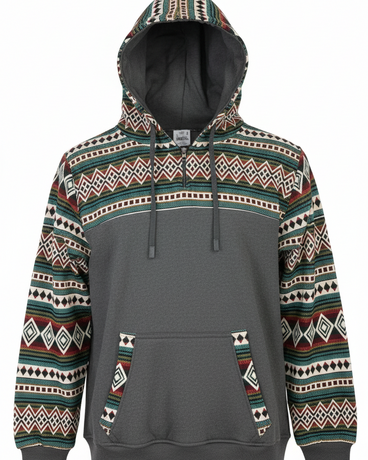 Hoodie West avec zip gris 20