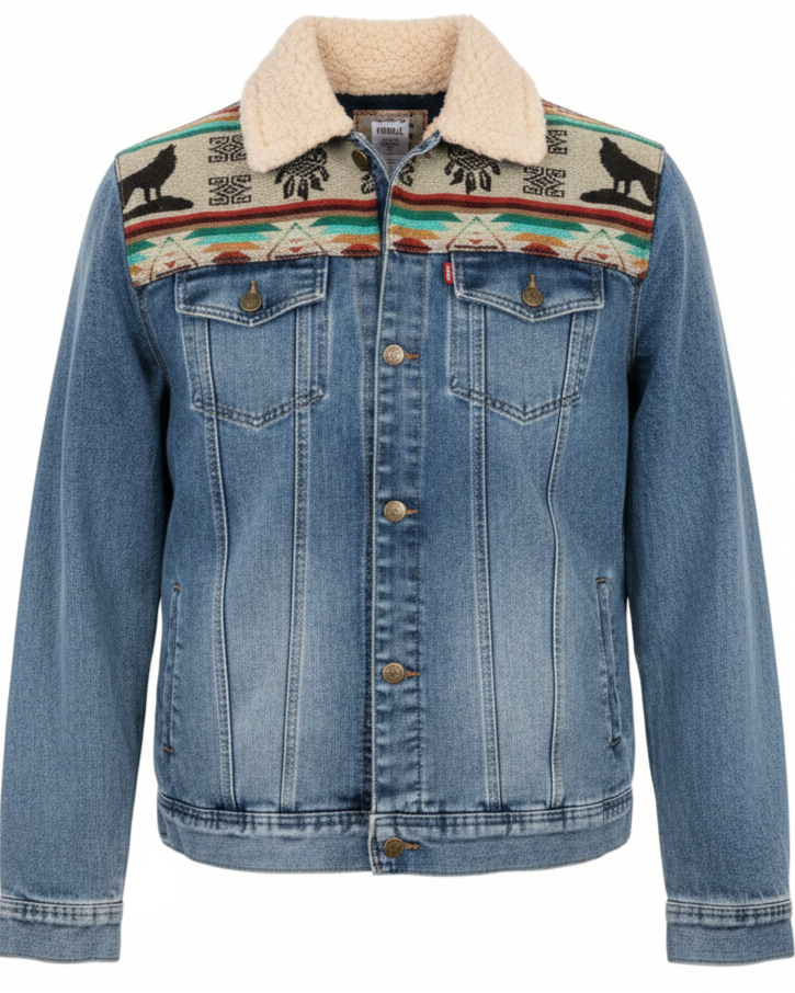 Manteau en jean unisexe 32