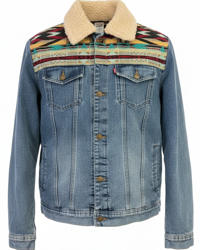 Manteau en jean unisexe 38