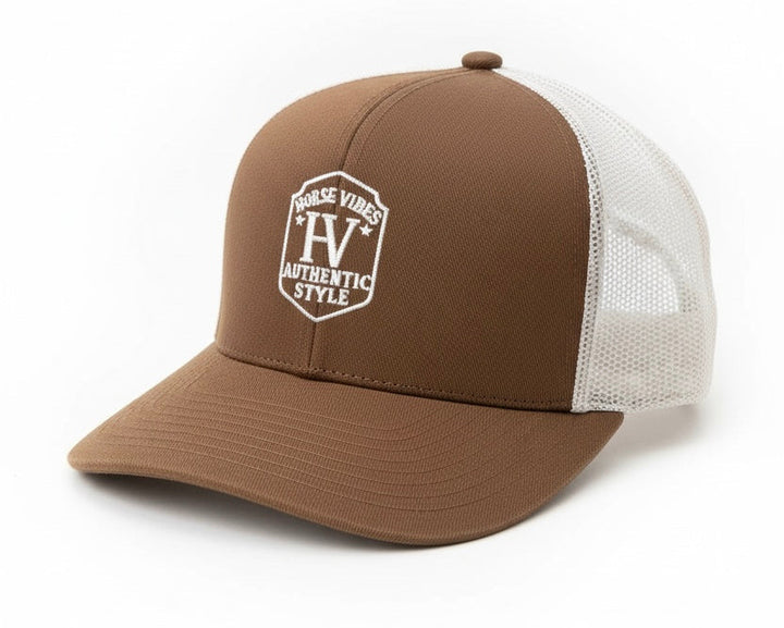 Authentic caramel embroidered cap