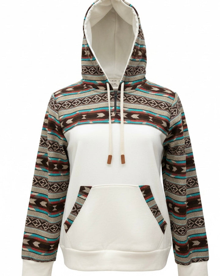 Hoodie West avec zip blanc 5