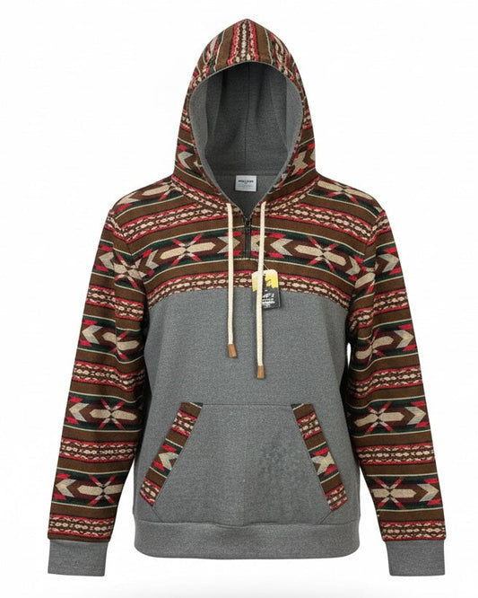 Hoodie West avec zip gris foncé 11