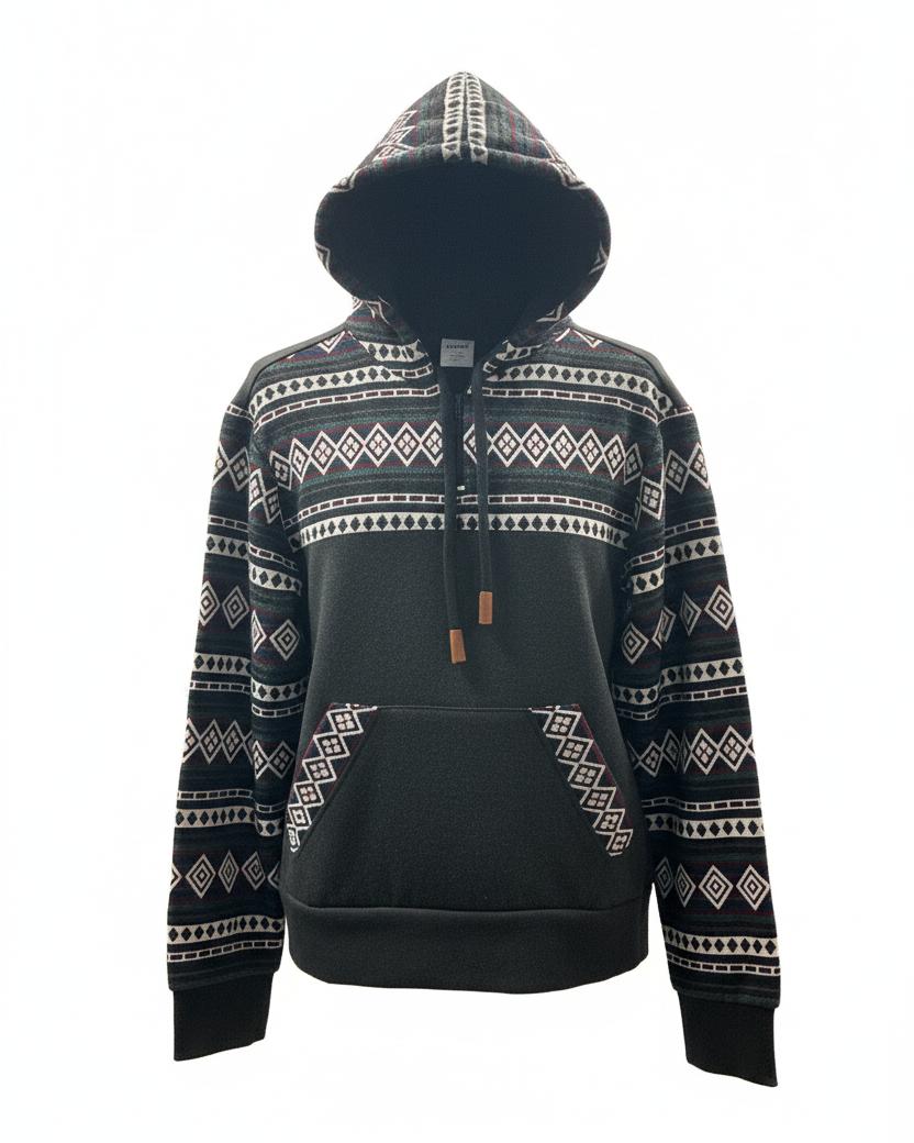 Hoodie West avec zip gris foncé 8