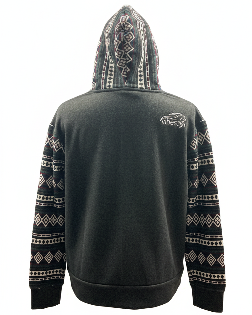 Hoodie West avec zip gris foncé 8