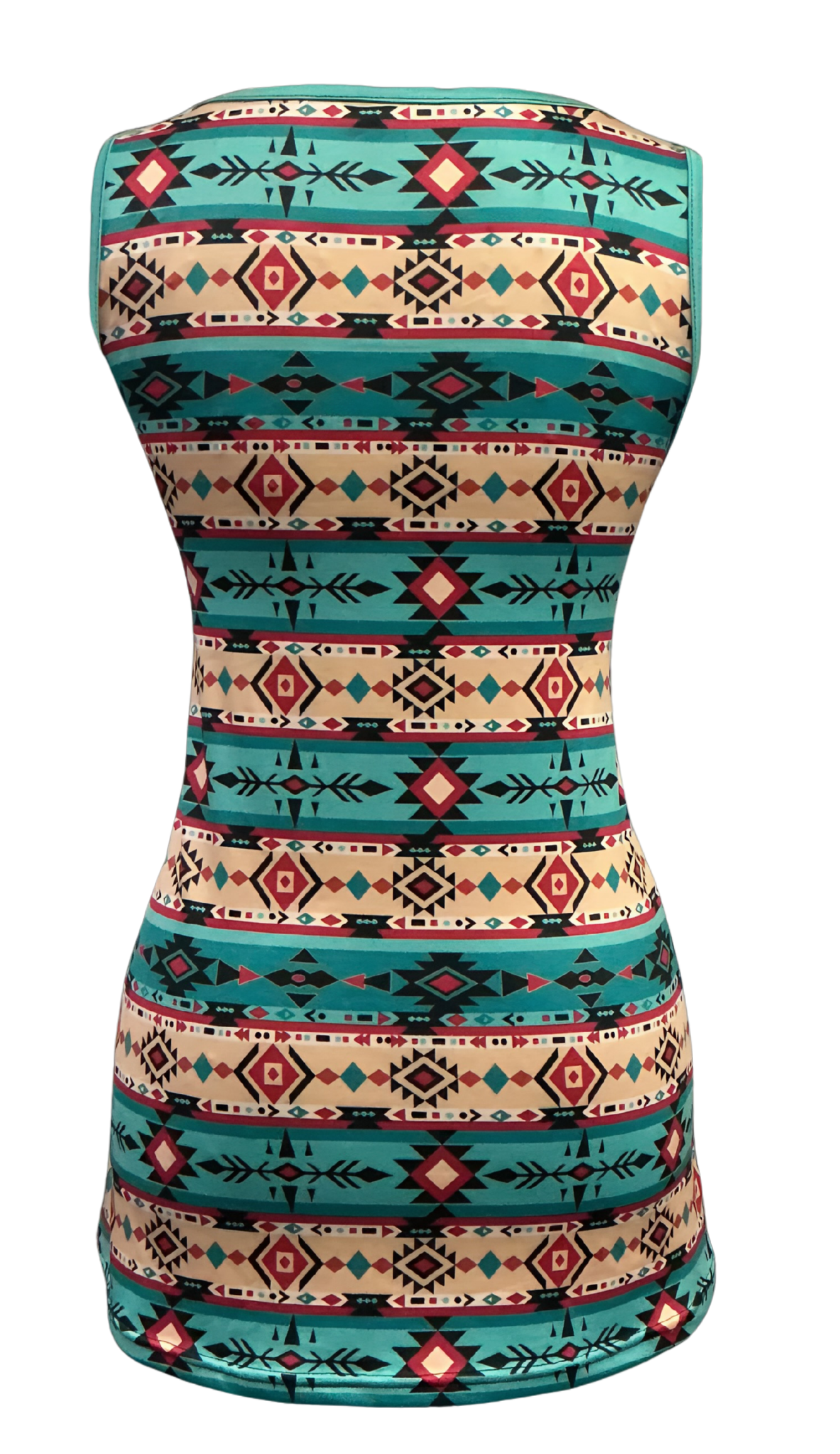 Turquoise or burgundy Aztec-print camisole