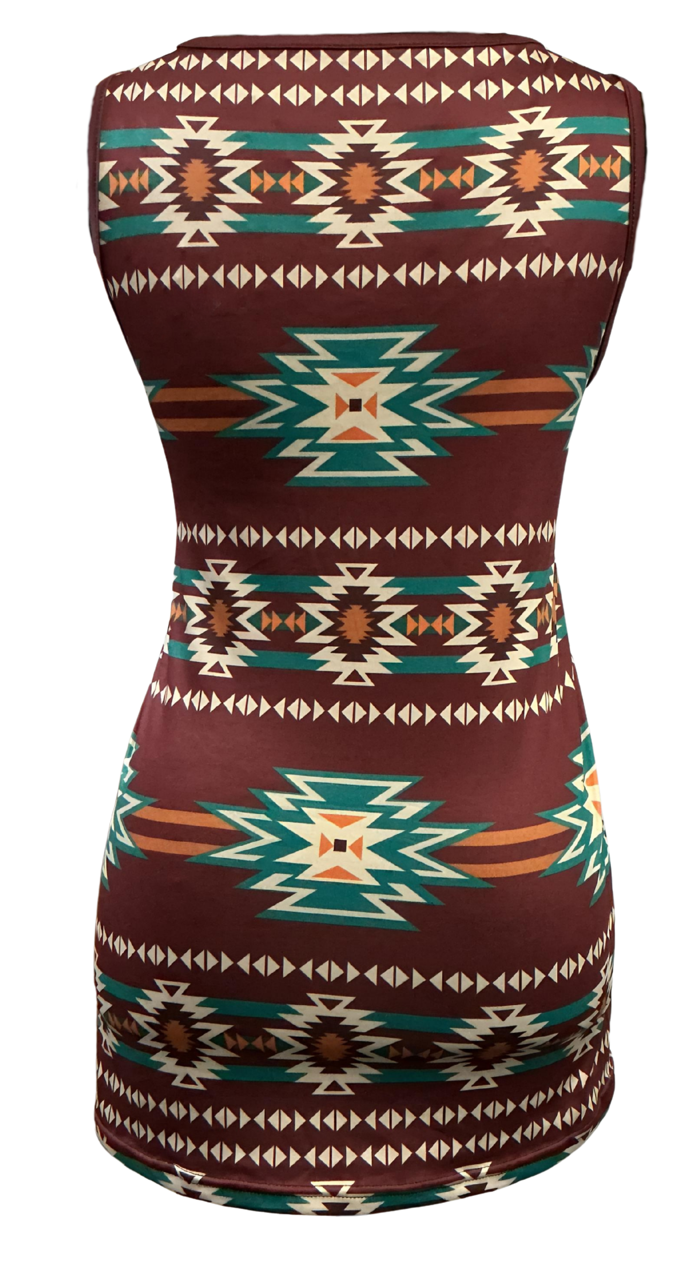 Camisole West à dos aztèque turquoise ou bourgogne